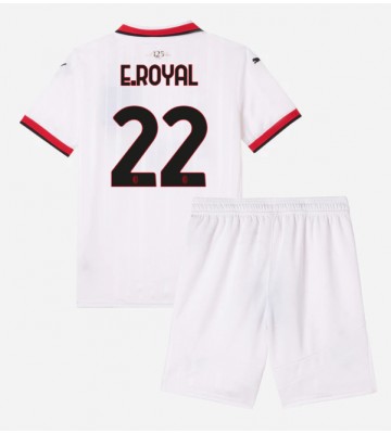 AC Milan Emerson Royal #22 Segunda Equipación Niños 2024-25 Manga Corta (+ Pantalones cortos)